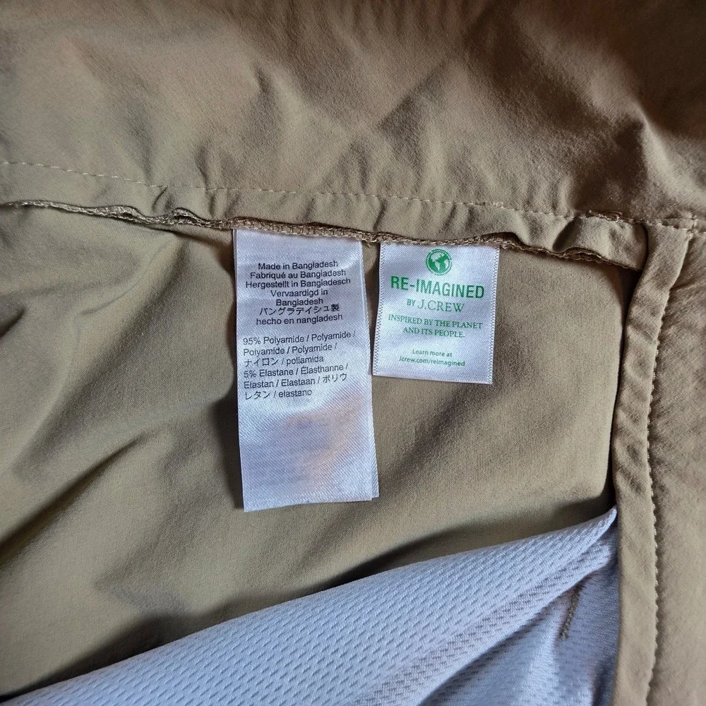 J.Crew Men 34 Khaki Tech Shorts Stretch 9" Inseam Re-Imagined Casual Golf - Picture 7 of 10